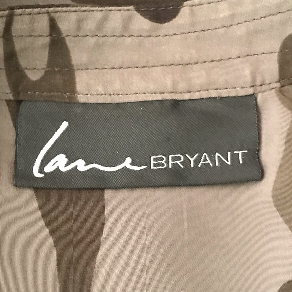 LANE BRYANT GREEN & BLACK CAMO DRAWSTRING DRESS - Picture 5 of 5